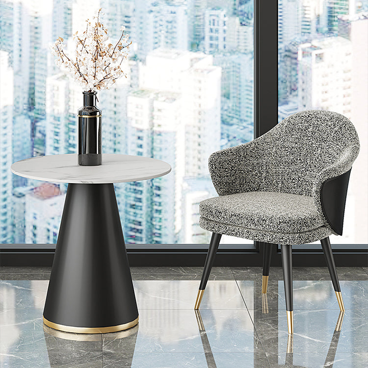 Modern 1/2/3/4/5 Pieces Dining Set Round White Dining Table Set for Home Use 2 Pieces: Table, 1 Chair Clearhalo 'Dining Room Sets' 'Dining Tables & Seating' 'dining_room_set' 'furn' 'furn_dining_room_set' 'Furniture' 'furniture_dining_room_set' 'Kitchen & Dining Furniture' 'kitchen&dining_furn' 'kitchen' 4439136