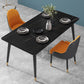 1/3/5/7 Pcs Metal Modern Dining Set with Rectangle Table Dinette Set 3 Pieces: Black Table, 2 Chairs Clearhalo 'Dining Room Sets' 'Dining Tables & Seating' 'dining_room_set' 'Furniture' 'furniture_dining_room_set' 'Kitchen & Dining Furniture' 'kitchen&dining_furn' 'kitchen' 4439145