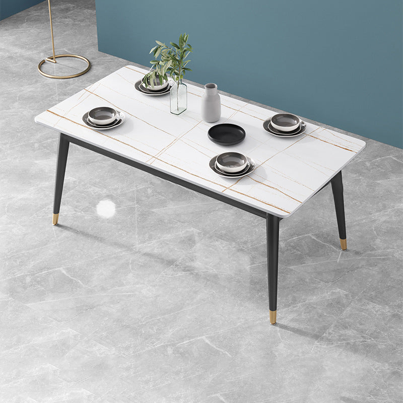 1/3/5/7 Pcs Metal Modern Dining Set with Rectangle Table Dinette Set Clearhalo 'Dining Room Sets' 'Dining Tables & Seating' 'dining_room_set' 'Furniture' 'furniture_dining_room_set' 'Kitchen & Dining Furniture' 'kitchen&dining_furn' 'kitchen' 4439150
