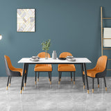 1/3/5/7 Pcs Metal Modern Dining Set with Rectangle Table Dinette Set Clearhalo 'Dining Room Sets' 'Dining Tables & Seating' 'dining_room_set' 'Furniture' 'furniture_dining_room_set' 'Kitchen & Dining Furniture' 'kitchen&dining_furn' 'kitchen' 4439151