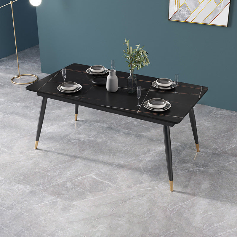 1/3/5/7 Pcs Metal Modern Dining Set with Rectangle Table Dinette Set Clearhalo 'Dining Room Sets' 'Dining Tables & Seating' 'dining_room_set' 'Furniture' 'furniture_dining_room_set' 'Kitchen & Dining Furniture' 'kitchen&dining_furn' 'kitchen' 4439152
