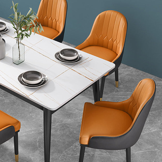 1/3/5/7 Pcs Metal Modern Dining Set with Rectangle Table Dinette Set Clearhalo 'Dining Room Sets' 'Dining Tables & Seating' 'dining_room_set' 'Furniture' 'furniture_dining_room_set' 'Kitchen & Dining Furniture' 'kitchen&dining_furn' 'kitchen' 4439155
