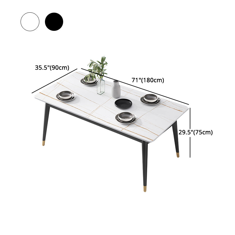 1/3/5/7 Pcs Metal Modern Dining Set with Rectangle Table Dinette Set Clearhalo 'Dining Room Sets' 'Dining Tables & Seating' 'dining_room_set' 'Furniture' 'furniture_dining_room_set' 'Kitchen & Dining Furniture' 'kitchen&dining_furn' 'kitchen' 4439161
