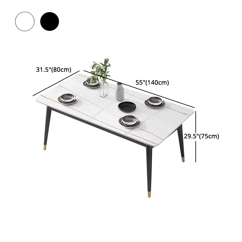 1/3/5/7 Pcs Metal Modern Dining Set with Rectangle Table Dinette Set Clearhalo 'Dining Room Sets' 'Dining Tables & Seating' 'dining_room_set' 'Furniture' 'furniture_dining_room_set' 'Kitchen & Dining Furniture' 'kitchen&dining_furn' 'kitchen' 4439163