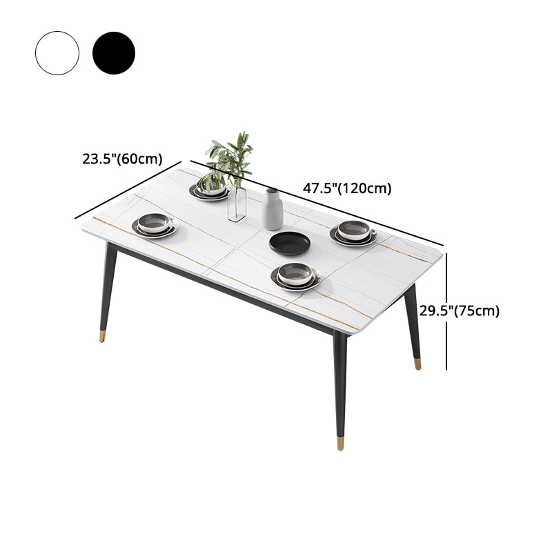 1/3/5/7 Pcs Metal Modern Dining Set with Rectangle Table Dinette Set Clearhalo 'Dining Room Sets' 'Dining Tables & Seating' 'dining_room_set' 'Furniture' 'furniture_dining_room_set' 'Kitchen & Dining Furniture' 'kitchen&dining_furn' 'kitchen' 4439164