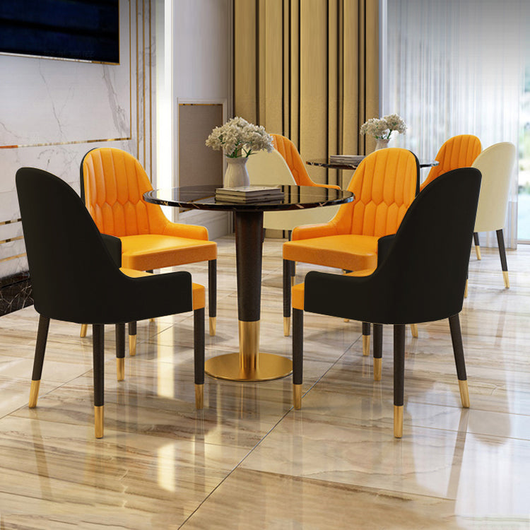 1/2/4/5 Pcs Metal Glam Style Dining Set with Round Table Dinette Set Clearhalo 'Dining Room Sets' 'Dining Tables & Seating' 'dining_room_set' 'furn' 'furn_dining_room_set' 'Furniture' 'furniture_dining_room_set' 'Kitchen & Dining Furniture' 'kitchen&dining_furn' 'kitchen' 4439168