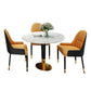 1/2/4/5 Pcs Metal Glam Style Dining Set with Round Table Dinette Set 4 Pieces: Table, 3 Chairs Clearhalo 'Dining Room Sets' 'Dining Tables & Seating' 'dining_room_set' 'furn' 'furn_dining_room_set' 'Furniture' 'furniture_dining_room_set' 'Kitchen & Dining Furniture' 'kitchen&dining_furn' 'kitchen' 4439180