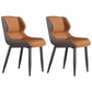 Modern 1/2/5/9 Pieces Rectangle Dining Set with Sintered Stone Table Dinette Set 2 Orange Chairs Clearhalo 'Dining Room Sets' 'Dining Tables & Seating' 'dining_room_set' 'furn' 'furn_dining_room_set' 'Furniture' 'furniture_dining_room_set' 'Kitchen & Dining Furniture' 'kitchen&dining_furn' 'kitchen' 4439188