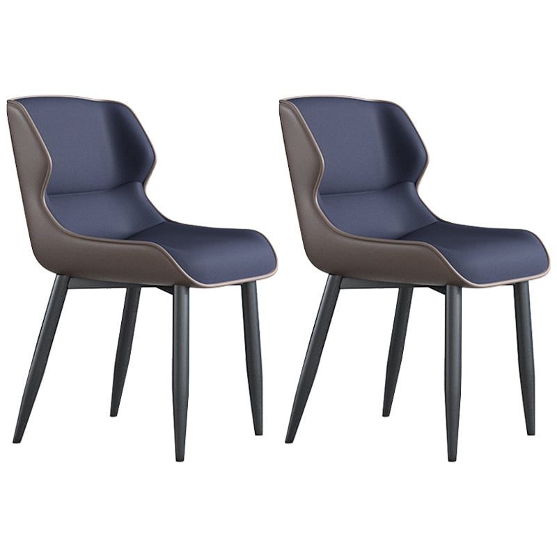 Modern 1/2/5/9 Pieces Rectangle Dining Set with Sintered Stone Table Dinette Set 2 Blue Chairs Clearhalo 'Dining Room Sets' 'Dining Tables & Seating' 'dining_room_set' 'furn' 'furn_dining_room_set' 'Furniture' 'furniture_dining_room_set' 'Kitchen & Dining Furniture' 'kitchen&dining_furn' 'kitchen' 4439190