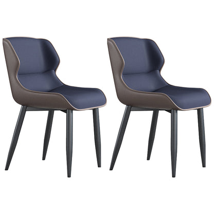 Modern 1/2/5/9 Pieces Rectangle Dining Set with Sintered Stone Table Dinette Set 2 Blue Chairs Clearhalo 'Dining Room Sets' 'Dining Tables & Seating' 'dining_room_set' 'furn' 'furn_dining_room_set' 'Furniture' 'furniture_dining_room_set' 'Kitchen & Dining Furniture' 'kitchen&dining_furn' 'kitchen' 4439190