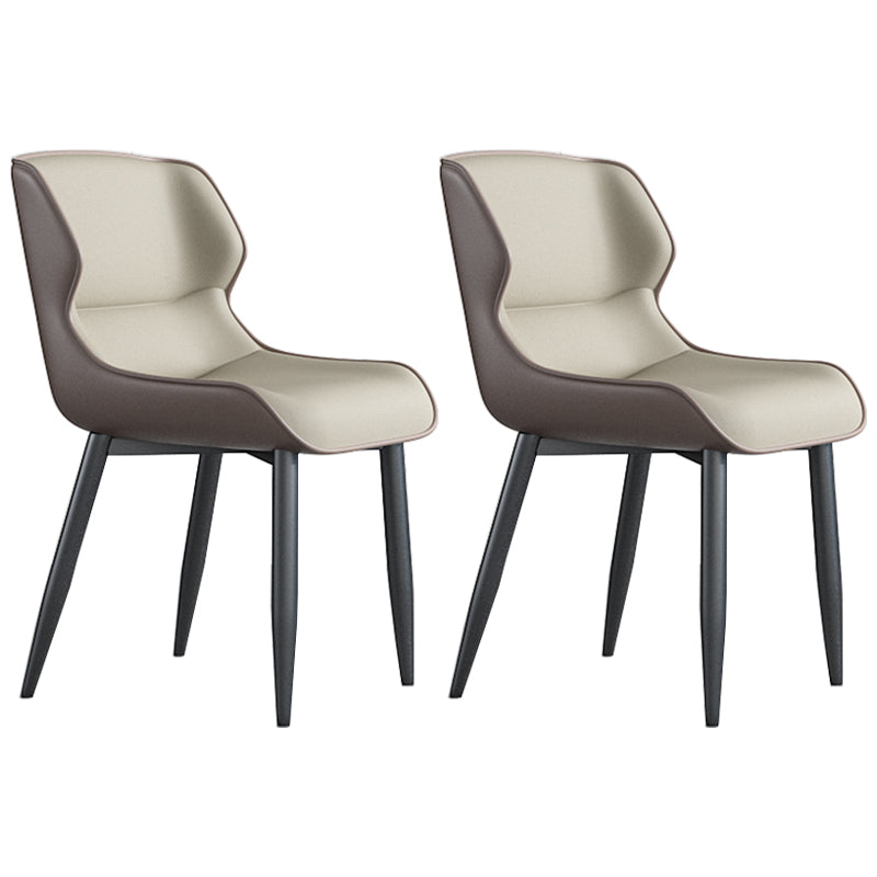 Modern 1/2/5/9 Pieces Rectangle Dining Set with Sintered Stone Table Dinette Set 2 Beige Chairs Clearhalo 'Dining Room Sets' 'Dining Tables & Seating' 'dining_room_set' 'furn' 'furn_dining_room_set' 'Furniture' 'furniture_dining_room_set' 'Kitchen & Dining Furniture' 'kitchen&dining_furn' 'kitchen' 4439194