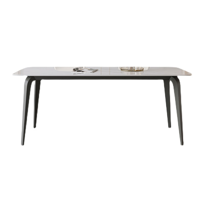Modern 1/2/5/9 Pieces Rectangle Dining Set with Sintered Stone Table Dinette Set White 79"L x 35"W Clearhalo 'Dining Room Sets' 'Dining Tables & Seating' 'dining_room_set' 'furn' 'furn_dining_room_set' 'Furniture' 'furniture_dining_room_set' 'Kitchen & Dining Furniture' 'kitchen&dining_furn' 'kitchen' 4439195