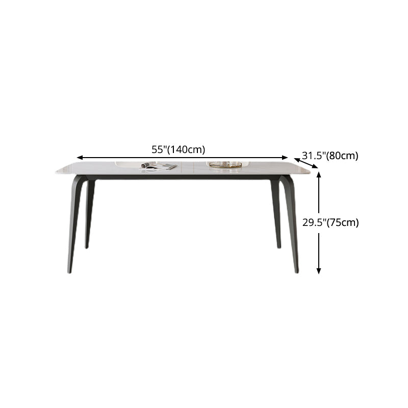 Modern 1/2/5/9 Pieces Rectangle Dining Set with Sintered Stone Table Dinette Set Clearhalo 'Dining Room Sets' 'Dining Tables & Seating' 'dining_room_set' 'furn' 'furn_dining_room_set' 'Furniture' 'furniture_dining_room_set' 'Kitchen & Dining Furniture' 'kitchen&dining_furn' 'kitchen' 4439201