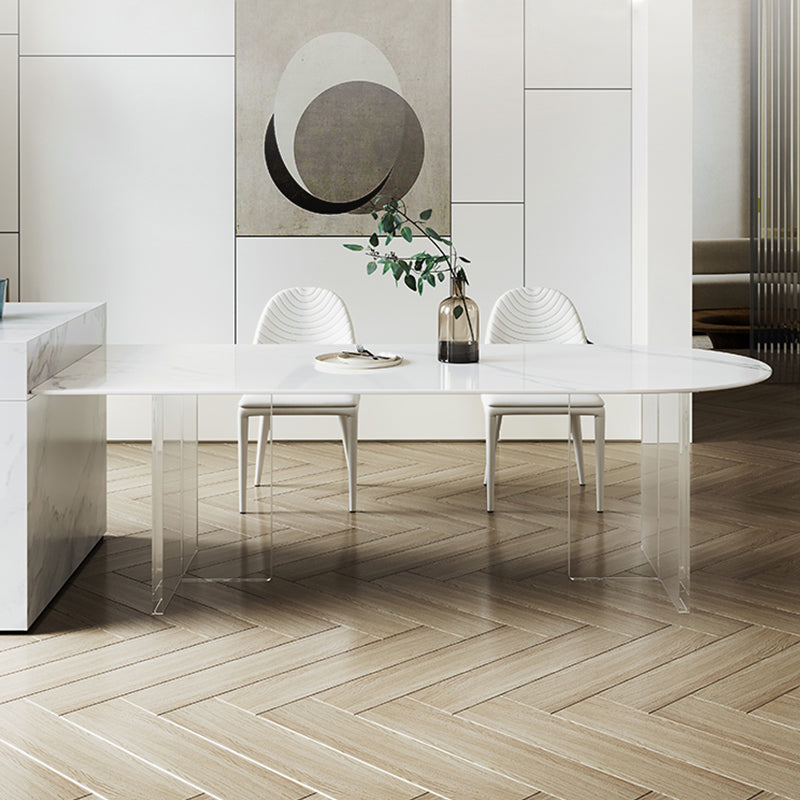 Modern 1/2/3/4/5 Pieces Dining Set Rectangle Acrylic Dining Table Set 3 Pieces: Table, 2 Chairs Clearhalo 'Dining Room Sets' 'Dining Tables & Seating' 'dining_room_set' 'furn' 'furn_dining_room_set' 'Furniture' 'furniture_dining_room_set' 'Kitchen & Dining Furniture' 'kitchen&dining_furn' 'kitchen' 4439208