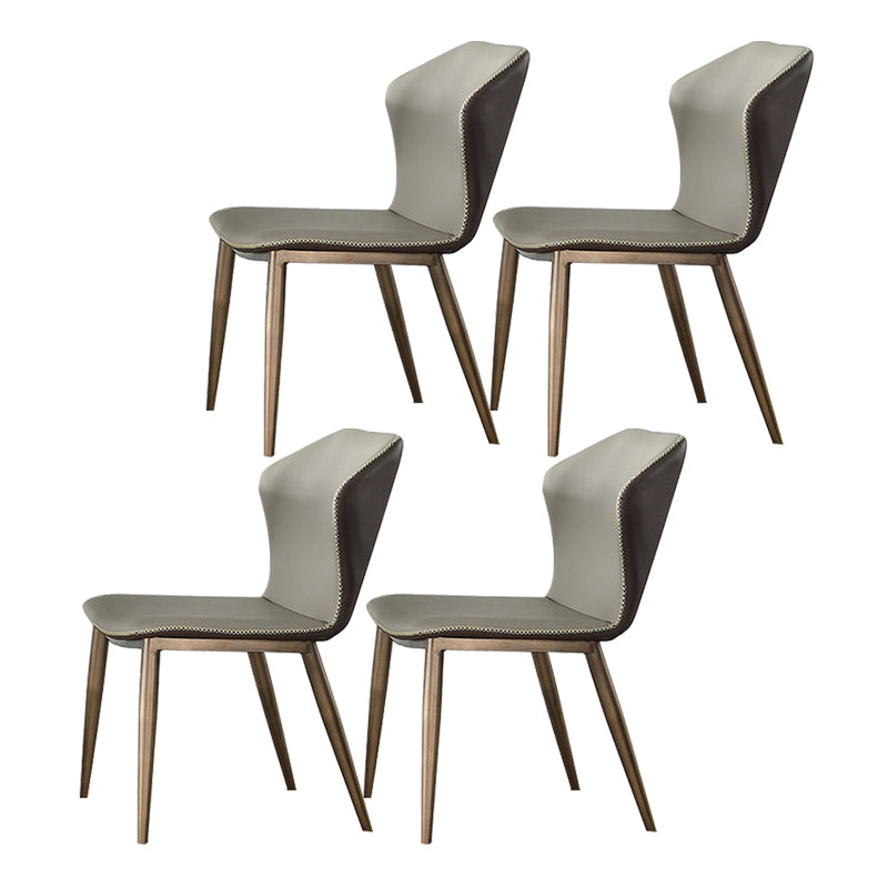 1/2/4/5/7 Pcs Metal Modern Dining Set with Round Table Dinette Set 4 White Chairs Clearhalo 'Dining Room Sets' 'Dining Tables & Seating' 'dining_room_set' 'furn' 'furn_dining_room_set' 'Furniture' 'furniture_dining_room_set' 'Kitchen & Dining Furniture' 'kitchen&dining_furn' 'kitchen' 4439225