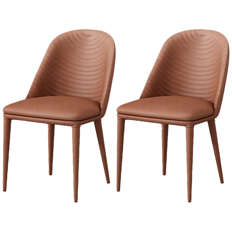 Modern 1/2/3/5/7 Pieces Dining Set Sintered Stone Dining Table Set with Leather Chairs 2 Brown Chairs Clearhalo 'Dining Room Sets' 'Dining Tables & Seating' 'dining_room_set' 'furn' 'furn_dining_room_set' 'Furniture' 'furniture_dining_room_set' 'Kitchen & Dining Furniture' 'kitchen&dining_furn' 'kitchen' 4439239