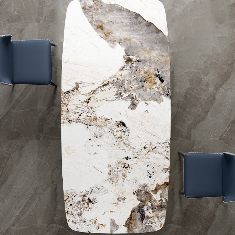 Modern 1/2/3/5/7 Pieces Dining Set Sintered Stone Dining Table Set with Leather Chairs 3 Pieces: Table, 2 Chairs Clearhalo 'Dining Room Sets' 'Dining Tables & Seating' 'dining_room_set' 'furn' 'furn_dining_room_set' 'Furniture' 'furniture_dining_room_set' 'Kitchen & Dining Furniture' 'kitchen&dining_furn' 'kitchen' 4439241