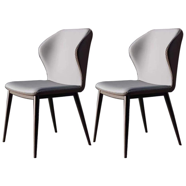 Modern 1/2/3/5/7 Pieces Dining Set Sintered Stone Dining Table Set with Leather Chairs 2 Light Grey Chairs Clearhalo 'Dining Room Sets' 'Dining Tables & Seating' 'dining_room_set' 'furn' 'furn_dining_room_set' 'Furniture' 'furniture_dining_room_set' 'Kitchen & Dining Furniture' 'kitchen&dining_furn' 'kitchen' 4439246