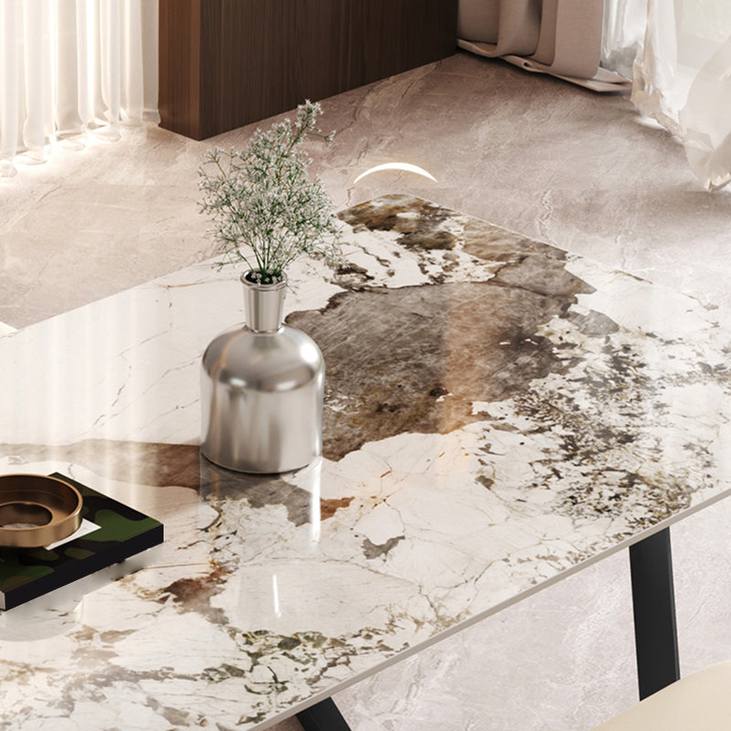 Modern 1/2/3/5/7 Pieces Dining Set Sintered Stone Dining Table Set with Leather Chairs Clearhalo 'Dining Room Sets' 'Dining Tables & Seating' 'dining_room_set' 'furn' 'furn_dining_room_set' 'Furniture' 'furniture_dining_room_set' 'Kitchen & Dining Furniture' 'kitchen&dining_furn' 'kitchen' 4439250