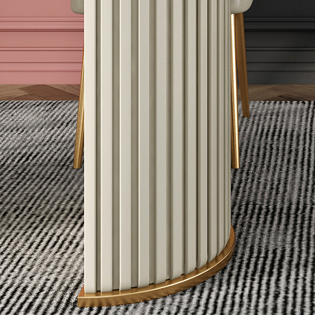 Glam 1/2/5/7 Pieces Dining Set Sintered Stone Dining Table Set with PU Leather Chairs Clearhalo 'Dining Room Sets' 'Dining Tables & Seating' 'dining_room_set' 'furn' 'furn_dining_room_set' 'Furniture' 'furniture_dining_room_set' 'Kitchen & Dining Furniture' 'kitchen&dining_furn' 'kitchen' 4439270