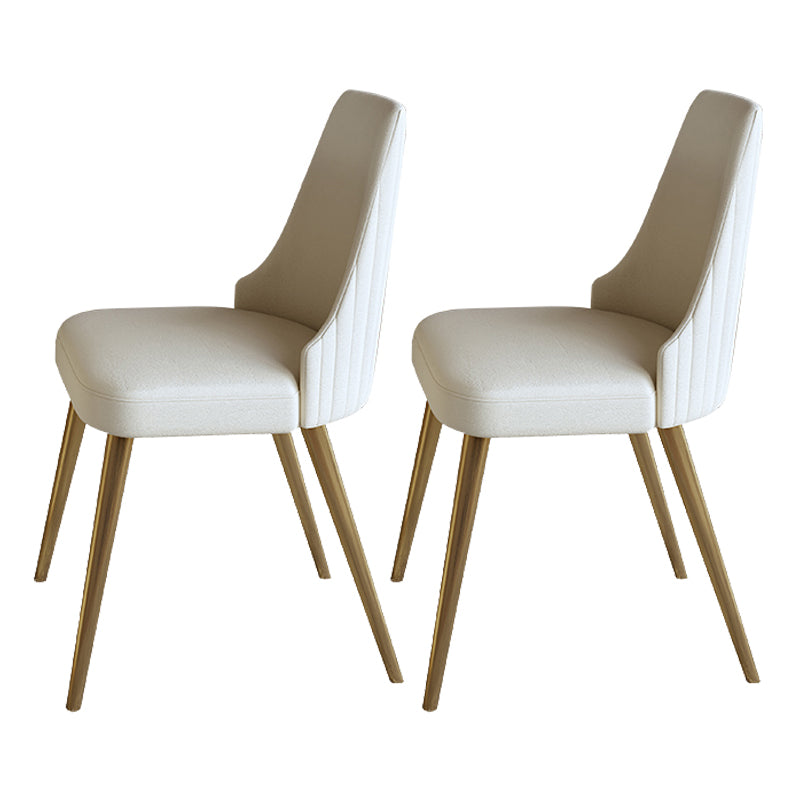 Nordic 1/2/5/7 Pieces Round Dinette Set with Sintered Stone Table and Chairs Furniture 2 White Chairs Clearhalo 'Dining Room Sets' 'Dining Tables & Seating' 'dining_room_set' 'furn' 'furn_dining_room_set' 'Furniture' 'furniture_dining_room_set' 'Kitchen & Dining Furniture' 'kitchen&dining_furn' 'kitchen' 4439285