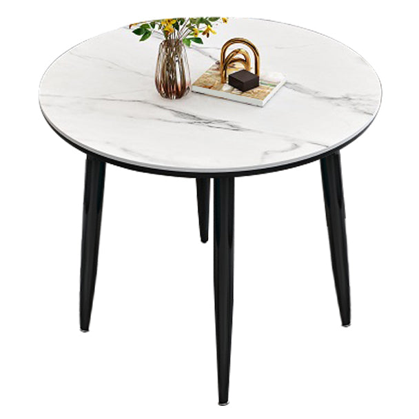 Stone Dining Site Table Industrial Style Dining Room Table for Dining Room Round White Clearhalo ' dining_table' 'Dining Tables & Seating' 'Dining Tables' 'furn' 'furn_dining_table' 'Furniture' 'furniture_dining_table' 'Kitchen & Dining Furniture' 'kitchen&dining_furn' 'kitchen' 'kitchen_dining_table' 4439311