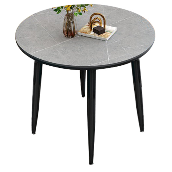 Stone Dining Site Table Industrial Style Dining Room Table for Dining Room Round Gray Clearhalo ' dining_table' 'Dining Tables & Seating' 'Dining Tables' 'furn' 'furn_dining_table' 'Furniture' 'furniture_dining_table' 'Kitchen & Dining Furniture' 'kitchen&dining_furn' 'kitchen' 'kitchen_dining_table' 4439314