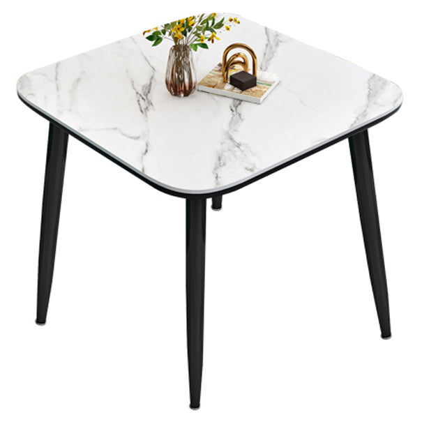 Stone Dining Site Table Industrial Style Dining Room Table for Dining Room Square White Clearhalo ' dining_table' 'Dining Tables & Seating' 'Dining Tables' 'furn' 'furn_dining_table' 'Furniture' 'furniture_dining_table' 'Kitchen & Dining Furniture' 'kitchen&dining_furn' 'kitchen' 'kitchen_dining_table' 4439315