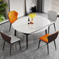 Contemporary Sintered Stone Dining Table Round Dining Table with 4 Legs Clearhalo ' dining_table' 'Dining Tables & Seating' 'Dining Tables' 'furn' 'furn_dining_table' 'Furniture' 'furniture_dining_table' 'Kitchen & Dining Furniture' 'kitchen&dining_furn' 'kitchen' 'kitchen_dining_table' 4439360