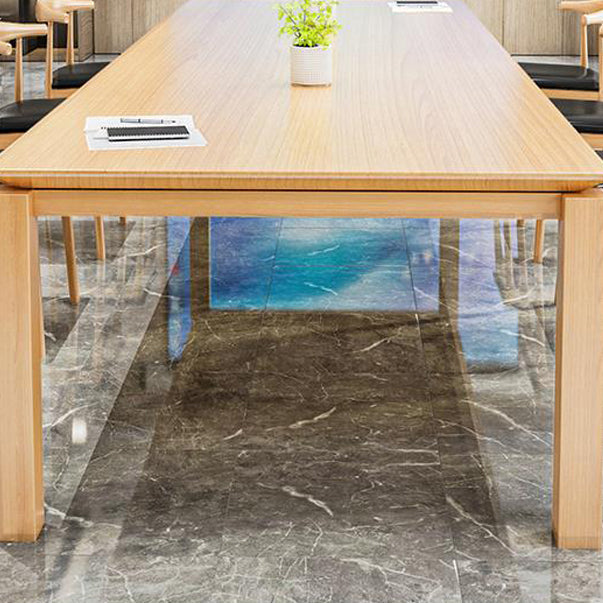 Rectangle Modern Table Solid Wood Fixed Dining Table with 4 Legs Clearhalo ' dining_table' 'Dining Tables & Seating' 'Dining Tables' 'furn' 'furn_dining_table' 'Furniture' 'furniture_dining_table' 'Kitchen & Dining Furniture' 'kitchen&dining_furn' 'kitchen' 'kitchen_dining_table' 4439371