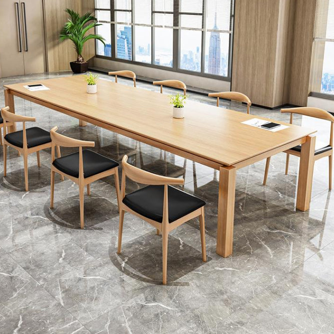 Rectangle Modern Table Solid Wood Fixed Dining Table with 4 Legs Clearhalo ' dining_table' 'Dining Tables & Seating' 'Dining Tables' 'furn' 'furn_dining_table' 'Furniture' 'furniture_dining_table' 'Kitchen & Dining Furniture' 'kitchen&dining_furn' 'kitchen' 'kitchen_dining_table' 4439374