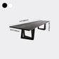 Industrial Pine Wood Table for Restaurant Rectangle Dining Table with Double Pedestal Base Clearhalo ' dining_table' 'Dining Tables & Seating' 'Dining Tables' 'furn' 'furn_dining_table' 'Furniture' 'furniture_dining_table' 'Kitchen & Dining Furniture' 'kitchen&dining_furn' 'kitchen' 'kitchen_dining_table' 4439401