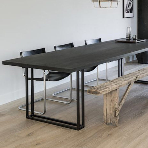 Rectangle Industrial Dining Table Solid Wood Fixed Dinette Table Clearhalo ' dining_table' 'Dining Tables & Seating' 'Dining Tables' 'furn' 'furn_dining_table' 'Furniture' 'furniture_dining_table' 'Kitchen & Dining Furniture' 'kitchen&dining_furn' 'kitchen' 'kitchen_dining_table' 4439405