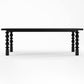 Rectangle Casual Dining Table Solid Wood Fixed Table with 4 Legs Black 102.4"L x 39.4"W x 29.5"H Without Chairs Clearhalo ' dining_table' 'Dining Tables & Seating' 'Dining Tables' 'furn' 'furn_dining_table' 'Furniture' 'furniture_dining_table' 'Kitchen & Dining Furniture' 'kitchen&dining_furn' 'kitchen' 'kitchen_dining_table' 4439449