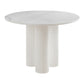 Round Pedestal Base Dining Site Table Modern Dinette Table for Indoor Stone Black White 31.5"L x 31.5"W x 29.5"H Clearhalo ' dining_table' 'Dining Tables & Seating' 'Dining Tables' 'furn' 'furn_dining_table' 'Furniture' 'furniture_dining_table' 'Kitchen & Dining Furniture' 'kitchen&dining_furn' 'kitchen' 'kitchen_dining_table' 4439482