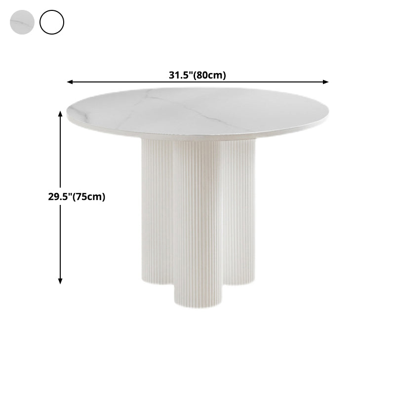 Round Pedestal Base Dining Site Table Modern Dinette Table for Indoor Clearhalo ' dining_table' 'Dining Tables & Seating' 'Dining Tables' 'furn' 'furn_dining_table' 'Furniture' 'furniture_dining_table' 'Kitchen & Dining Furniture' 'kitchen&dining_furn' 'kitchen' 'kitchen_dining_table' 4439487