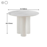 Round Pedestal Base Dining Site Table Modern Dinette Table for Indoor Clearhalo ' dining_table' 'Dining Tables & Seating' 'Dining Tables' 'furn' 'furn_dining_table' 'Furniture' 'furniture_dining_table' 'Kitchen & Dining Furniture' 'kitchen&dining_furn' 'kitchen' 'kitchen_dining_table' 4439487