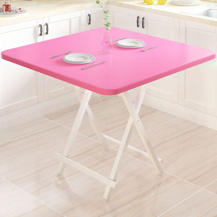 Industrial Extendable MDF Dining Table Square Standard Dining Table for Kitchen Pink Without Chairs Clearhalo ' dining_table' 'Dining Tables & Seating' 'Dining Tables' 'furn' 'furn_dining_table' 'Furniture' 'furniture_dining_table' 'Kitchen & Dining Furniture' 'kitchen&dining_furn' 'kitchen' 'kitchen_dining_table' 4439492