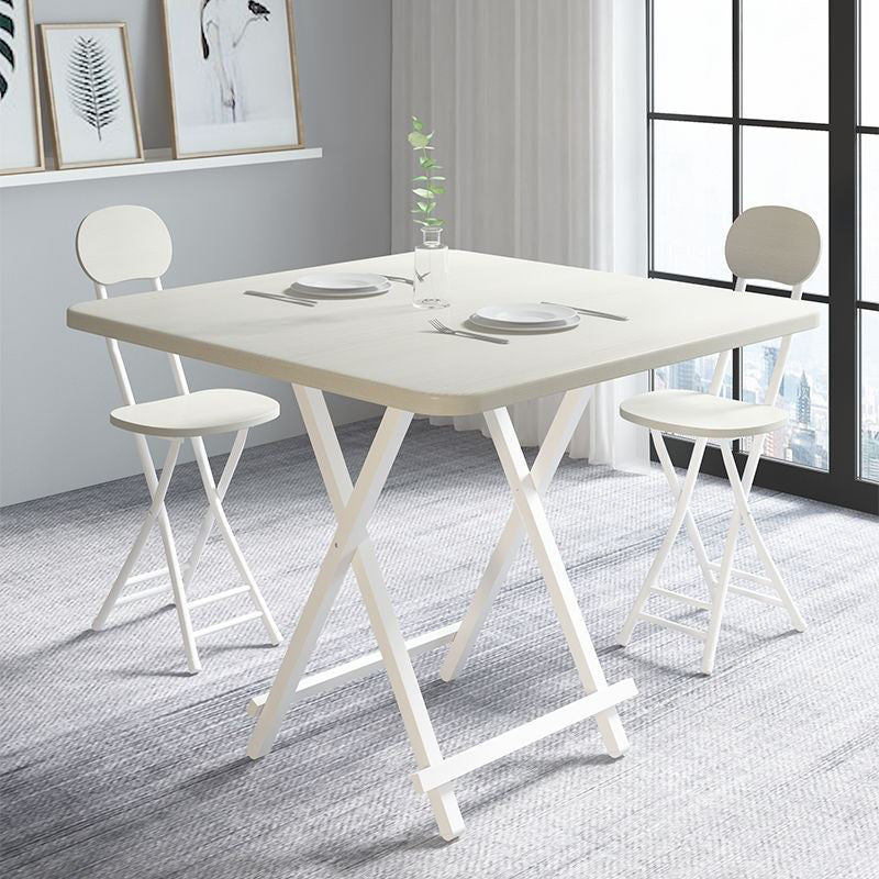 Industrial Extendable MDF Dining Table Square Standard Dining Table for Kitchen White Without Chairs Clearhalo ' dining_table' 'Dining Tables & Seating' 'Dining Tables' 'furn' 'furn_dining_table' 'Furniture' 'furniture_dining_table' 'Kitchen & Dining Furniture' 'kitchen&dining_furn' 'kitchen' 'kitchen_dining_table' 4439493