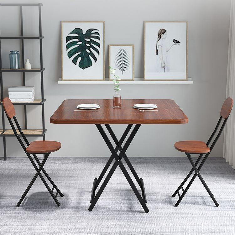 Industrial Extendable MDF Dining Table Square Standard Dining Table for Kitchen Clearhalo ' dining_table' 'Dining Tables & Seating' 'Dining Tables' 'furn' 'furn_dining_table' 'Furniture' 'furniture_dining_table' 'Kitchen & Dining Furniture' 'kitchen&dining_furn' 'kitchen' 'kitchen_dining_table' 4439501