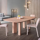 Rectangle Luxury Dining Table Solid Wood Fixed Table with 4 Legs Pink 63"L x 31.5"W x 29.5"H Without Chairs Clearhalo ' dining_table' 'Dining Tables & Seating' 'Dining Tables' 'furn' 'furn_dining_table' 'Furniture' 'furniture_dining_table' 'Kitchen & Dining Furniture' 'kitchen&dining_furn' 'kitchen' 'kitchen_dining_table' 4439511