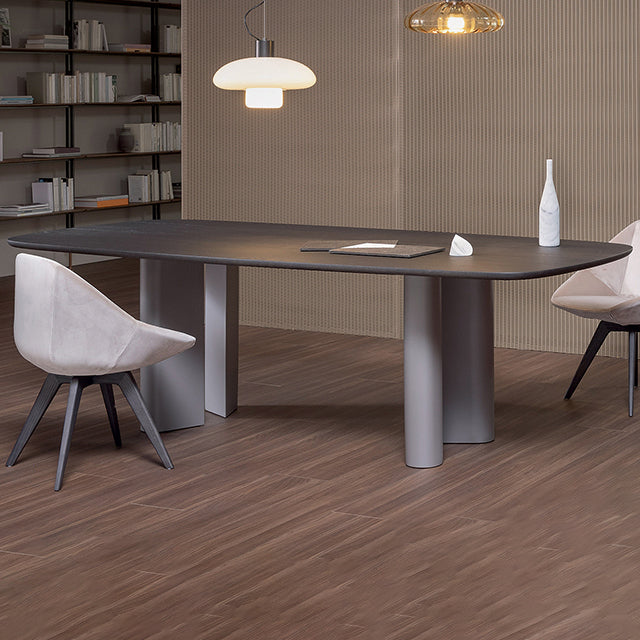 Rectangle Luxury Dining Table Solid Wood Fixed Table with 4 Legs Gray Without Chairs Clearhalo ' dining_table' 'Dining Tables & Seating' 'Dining Tables' 'furn' 'furn_dining_table' 'Furniture' 'furniture_dining_table' 'Kitchen & Dining Furniture' 'kitchen&dining_furn' 'kitchen' 'kitchen_dining_table' 4439512