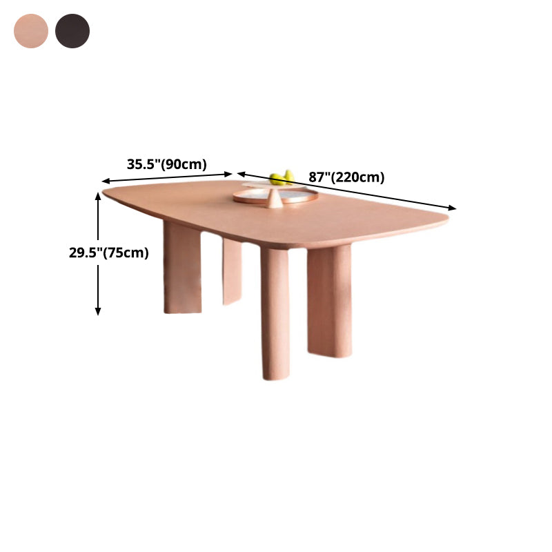 Rectangle Luxury Dining Table Solid Wood Fixed Table with 4 Legs Clearhalo ' dining_table' 'Dining Tables & Seating' 'Dining Tables' 'furn' 'furn_dining_table' 'Furniture' 'furniture_dining_table' 'Kitchen & Dining Furniture' 'kitchen&dining_furn' 'kitchen' 'kitchen_dining_table' 4439518