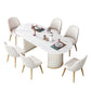 Modern Standard Oval Dining Table Sintered Stone Dining Table for Kitchen Clearhalo ' dining_table' 'Dining Tables & Seating' 'Dining Tables' 'furn' 'furn_dining_table' 'Furniture' 'furniture_dining_table' 'Kitchen & Dining Furniture' 'kitchen&dining_furn' 'kitchen' 'kitchen_dining_table' 4439531
