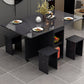 Mid-Century Style Dining Table Rectangle Wooden Home Use Dining Table Black Without Chairs Clearhalo ' dining_table' 'Dining Tables & Seating' 'Dining Tables' 'furn' 'furn_dining_table' 'Furniture' 'furniture_dining_table' 'Kitchen & Dining Furniture' 'kitchen&dining_furn' 'kitchen' 'kitchen_dining_table' 4439541