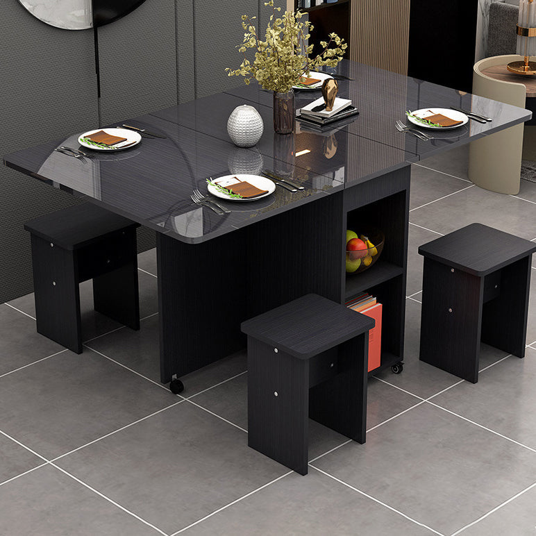 Mid-Century Style Dining Table Rectangle Wooden Home Use Dining Table Black Without Chairs Clearhalo ' dining_table' 'Dining Tables & Seating' 'Dining Tables' 'furn' 'furn_dining_table' 'Furniture' 'furniture_dining_table' 'Kitchen & Dining Furniture' 'kitchen&dining_furn' 'kitchen' 'kitchen_dining_table' 4439541
