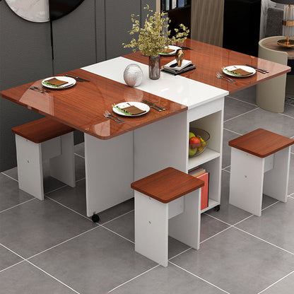 Mid-Century Style Dining Table Rectangle Wooden Home Use Dining Table Brown Without Chairs Clearhalo ' dining_table' 'Dining Tables & Seating' 'Dining Tables' 'furn' 'furn_dining_table' 'Furniture' 'furniture_dining_table' 'Kitchen & Dining Furniture' 'kitchen&dining_furn' 'kitchen' 'kitchen_dining_table' 4439552