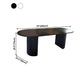 Contemporary Style Furniture Oval Double Pedestal Dining Site Table for Home Clearhalo ' dining_table' 'Dining Tables & Seating' 'Dining Tables' 'furn' 'furn_dining_table' 'Furniture' 'furniture_dining_table' 'Kitchen & Dining Furniture' 'kitchen&dining_furn' 'kitchen' 'kitchen_dining_table' 4439583