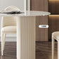 Minimalist Oval Shape White Dining Table Standard Sintered Stone Dining Table for Kitchen Clearhalo ' dining_table' 'Dining Tables & Seating' 'Dining Tables' 'furn' 'furn_dining_table' 'Furniture' 'furniture_dining_table' 'Kitchen & Dining Furniture' 'kitchen&dining_furn' 'kitchen' 'kitchen_dining_table' 4439622