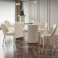 Minimalist Oval Shape White Dining Table Standard Sintered Stone Dining Table for Kitchen Clearhalo ' dining_table' 'Dining Tables & Seating' 'Dining Tables' 'furn' 'furn_dining_table' 'Furniture' 'furniture_dining_table' 'Kitchen & Dining Furniture' 'kitchen&dining_furn' 'kitchen' 'kitchen_dining_table' 4439625